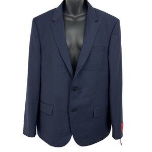 Hugo Mens Navy Blazer Suit Jacket Super Flex Two-Button Single Breasted Size 42S